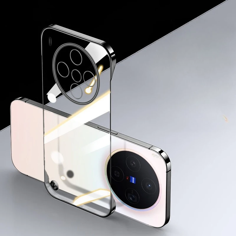 Para VIVO X300 Pro cubierta trasera dura transparente sin marco con revestimiento delgado para VIVO X 300 X300pro funda protectora de cámara transparente delgada para Pc - imagen 2