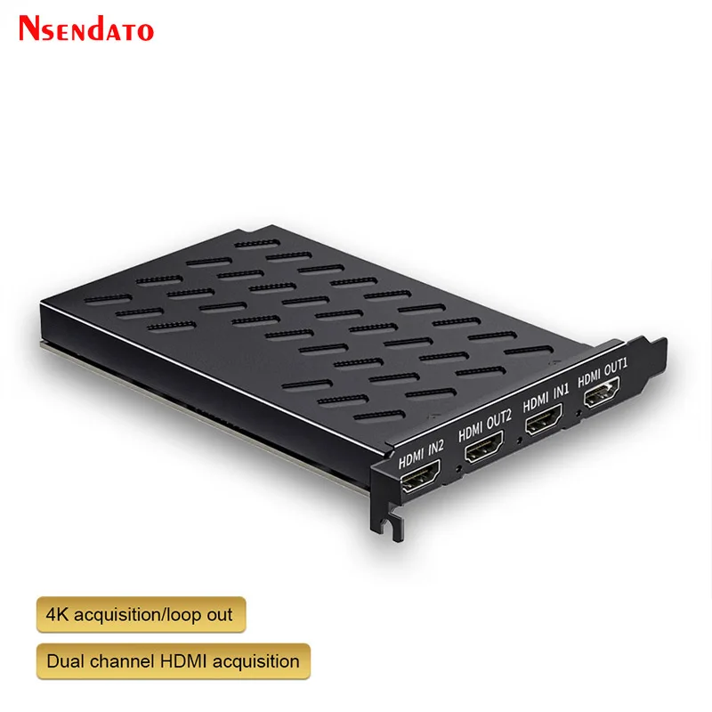 Caja grabadora de tarjeta de captura de vídeo para transmisión en vivo OBS Vmix, HDMI, PCI Express, 2060P, 4K, 60fps, 2 canales - imagen 2