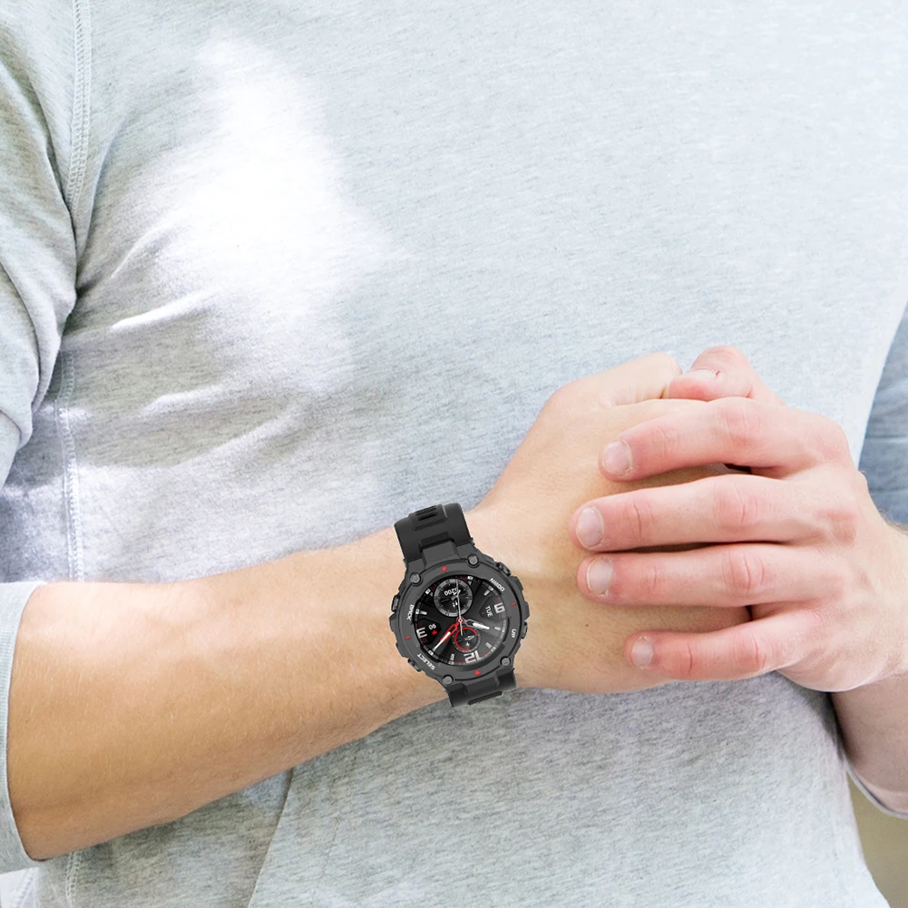 Correa de reloj inteligente pulsera de silicona para Huami Amazfit T-Rex Pro/Amazfit T-Rex - imagen 5