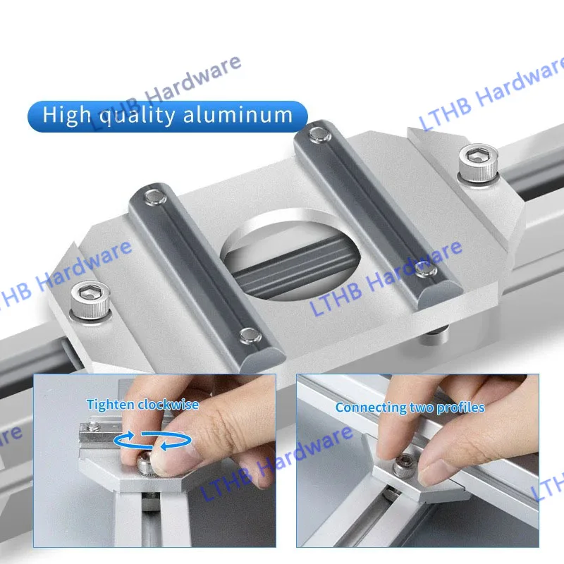 EOAT-pinza de perfil de aleación de aluminio, varilla de soporte de montaje en cruz fija para perfiles SMBA/B 2525T, accesorios de brazo mecánico - imagen 3