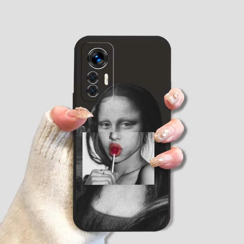 Mona Lisa estética para Xiaomi Mi Note 11X 11i 11 10 10i 10T 9 9T 8 Ultra Pro Lite 5G SE funda de teléfono de borde recto suave - imagen 3
