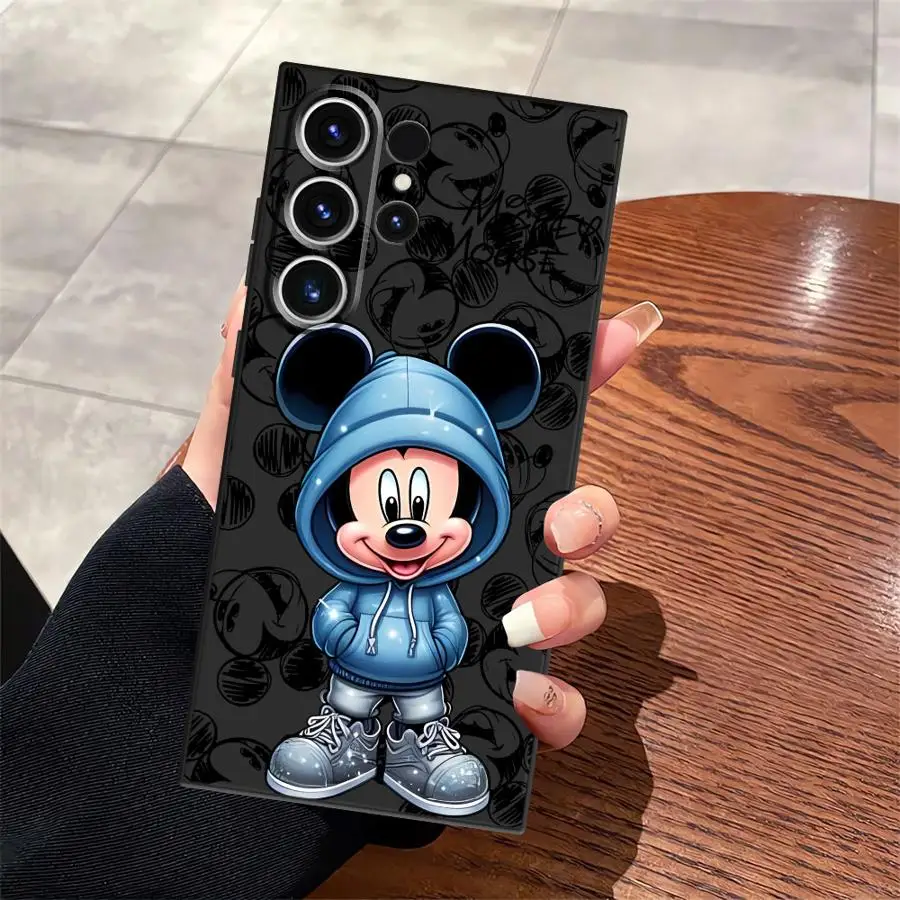 Funda Minnie de Disney para Samsung Galaxy S25 Edge S23 Ultra S21 FE S20 S24 Plus, funda negra suave para teléfono - imagen 5