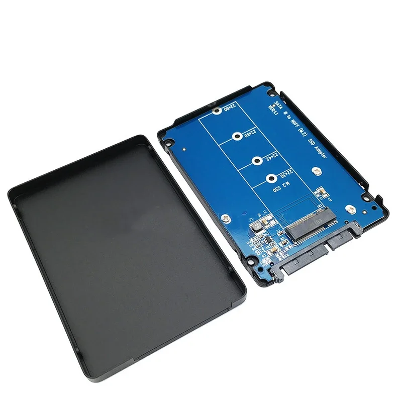Ngff a SATA3.0 HDD caja B Key SSD caja de estado sólido a caja de disco duro de 2,5 pulgadas todo de aluminio convertidor adaptador de expansión de 7MM - imagen 3