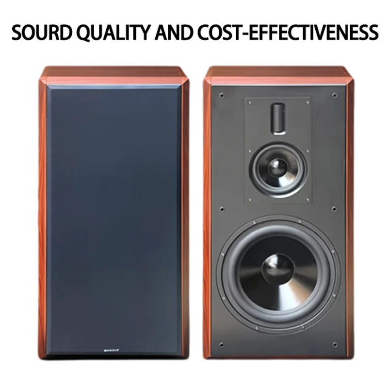 Altavoces de estantería de 250W y 10 pulgadas, sistema de cine en casa Hifi de tres vías para fiebre, música, equipo de sonido de madera, amplificadores, altavoz pasivo - imagen 2