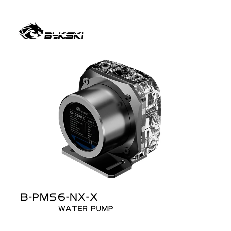 Bykski B-PMS6-NX-X PWM Bomba de control de velocidad automática Sistema de enfriamiento por agua Flujo máximo 720L/H Compatible Bomba D5 Cubierta negra - imagen 3