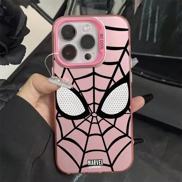 Marvel Spider Man negro blanco Cool funda de teléfono para iPhone 16 15 14 13 12 11 Pro Max XR XS 7 8 Plus Y2K suave anticaída Linda cubierta - imagen 4