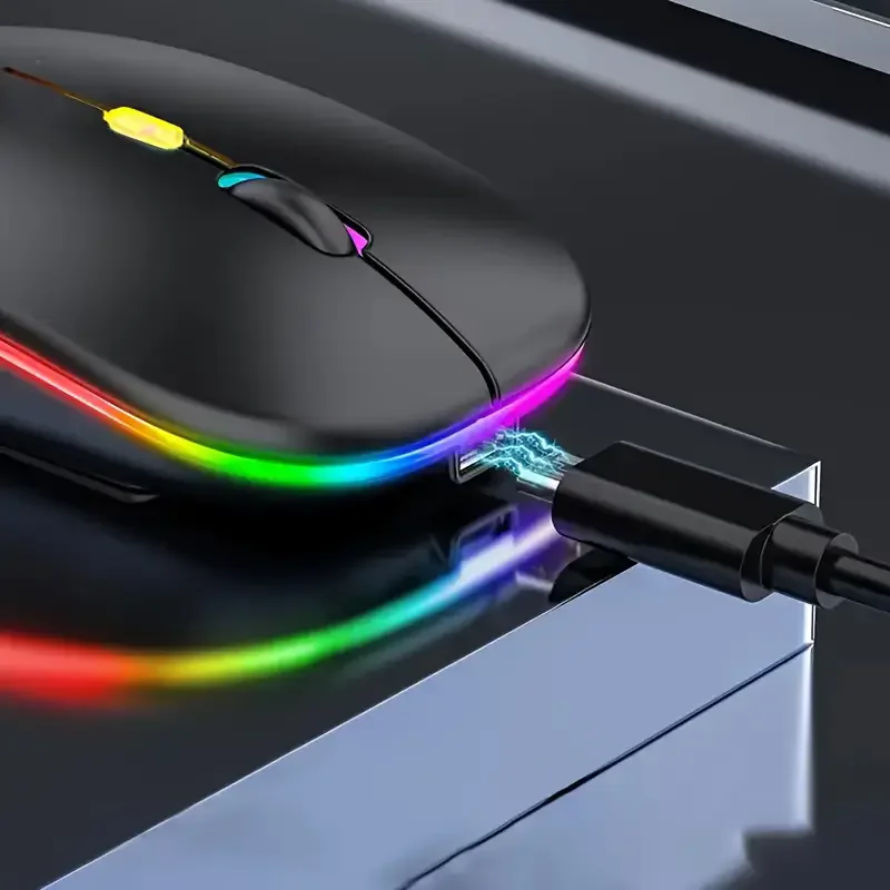 Ratón inalámbrico compatible con Bluetooth 2,4, ratón ergonómico silencioso portátil para juegos, portátil, iPad, tableta, Notebook, teléfono móvil - imagen 3