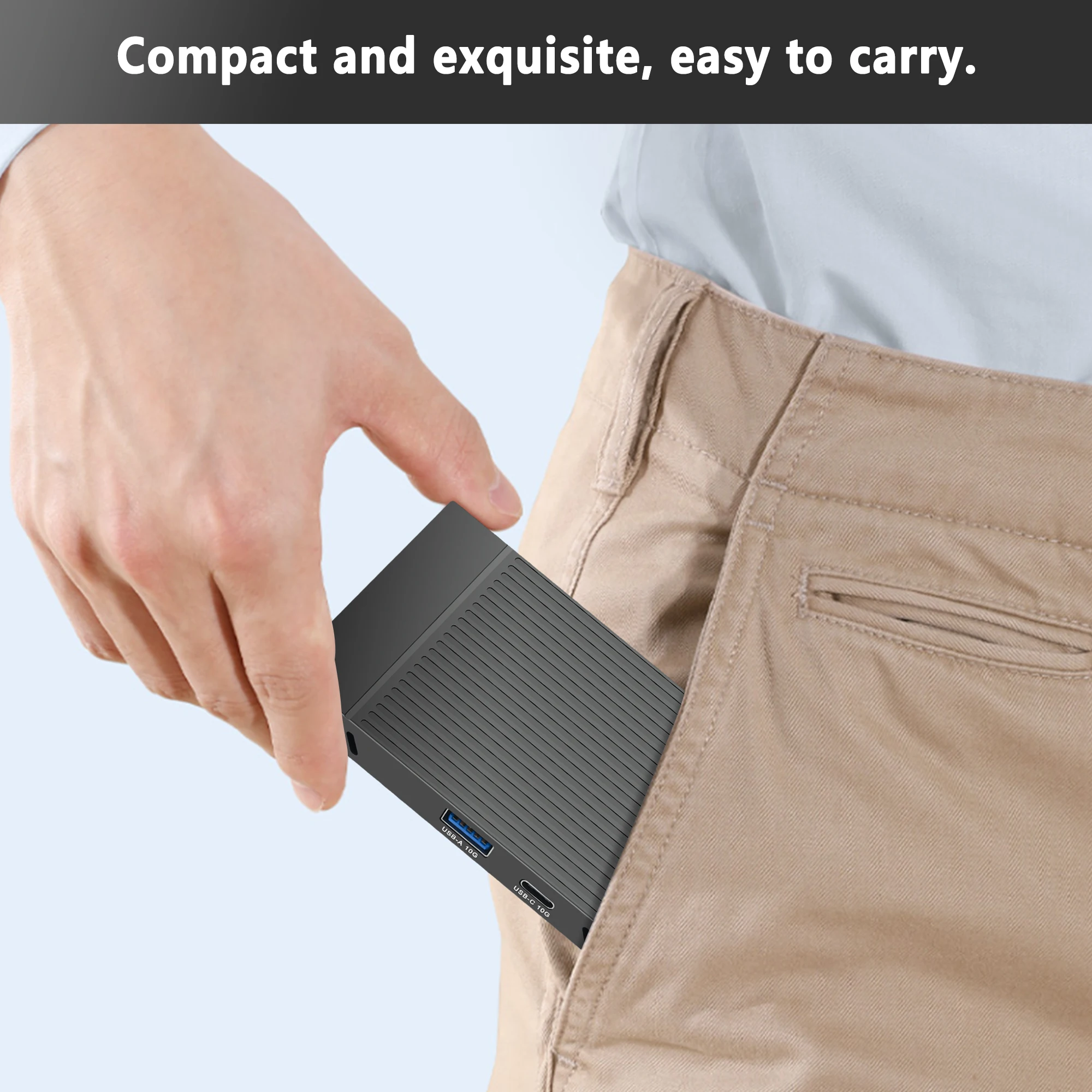 2 en uno Dual Bay M.2 NVME Enclouse M.2 2bay NVMe hub usb3.2 gen2 10Gpcs USB + C - imagen 5