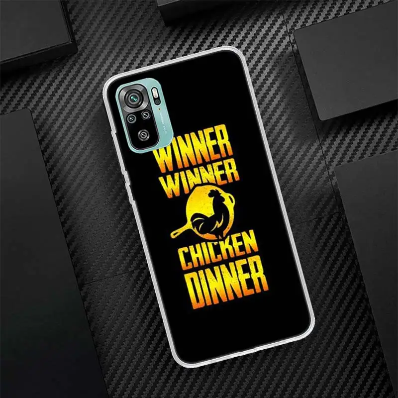 PUBG ganador pollo cena silicona llamada teléfono caso para Xiaomi Redmi 12 12C 13 13C 14C 10 10A 10C 9 9A 9C 9T 8 8A 7 7A 6 6A K70 K - imagen 4