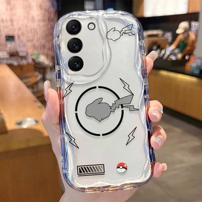 Funda Pokemon Pikachu para Samsung Galaxy S24 S23 S22 S21 Ultra Plus S20 FE A73 A72 A71 A55 A54 5G A53 A52 A51 4G A50S A50 - imagen 4