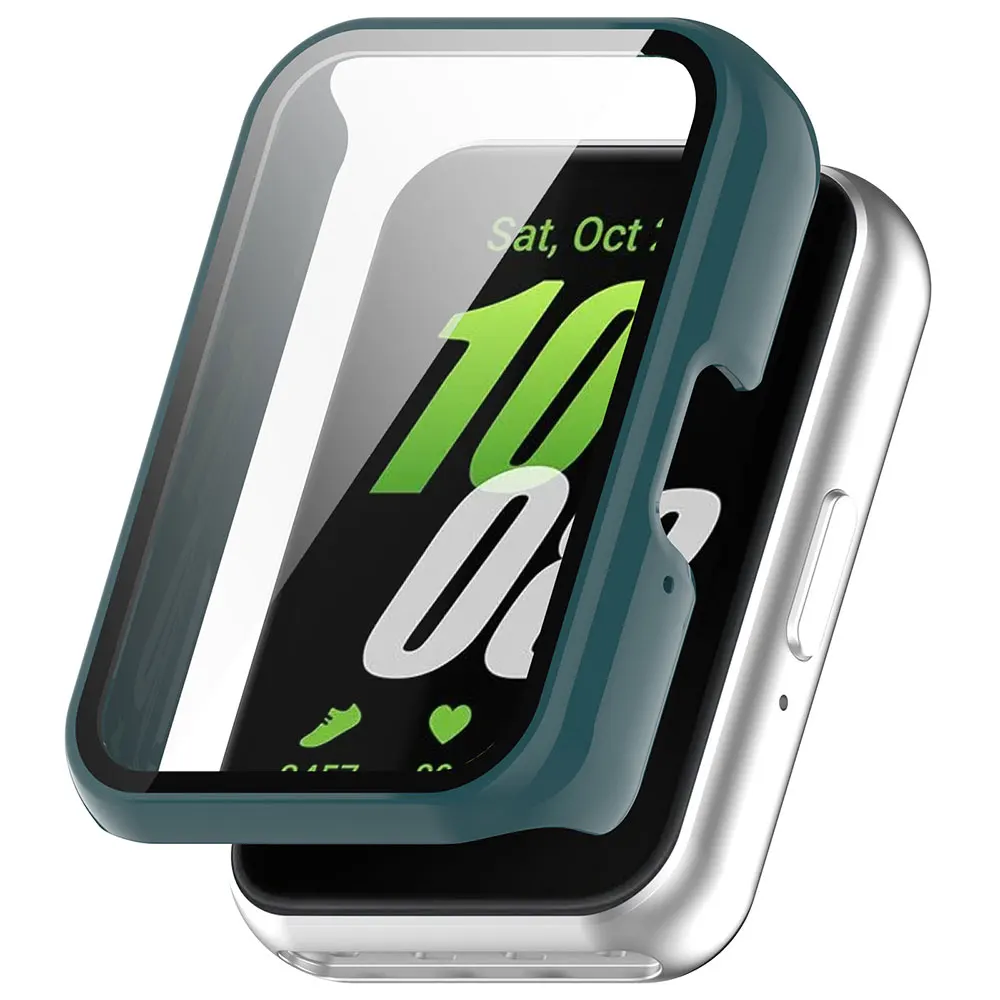 Funda completa de reloj para Samsung Galaxy Fit 3, + PC carcasa protectora de película de vidrio, parachoques duro para Galaxy Fit3, protección de SM-R390 - imagen 5