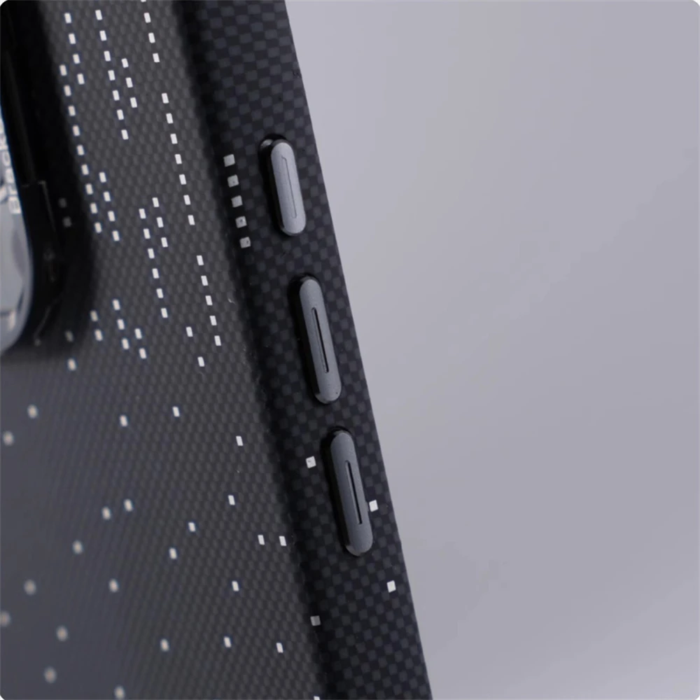 Soporte de lente de Metal de invisibilidad, funda magnética con patrón de fibra de carbono para iPhone 16 Pro Max 15 14 13, cubierta de carga inalámbrica MagSafe - imagen 5