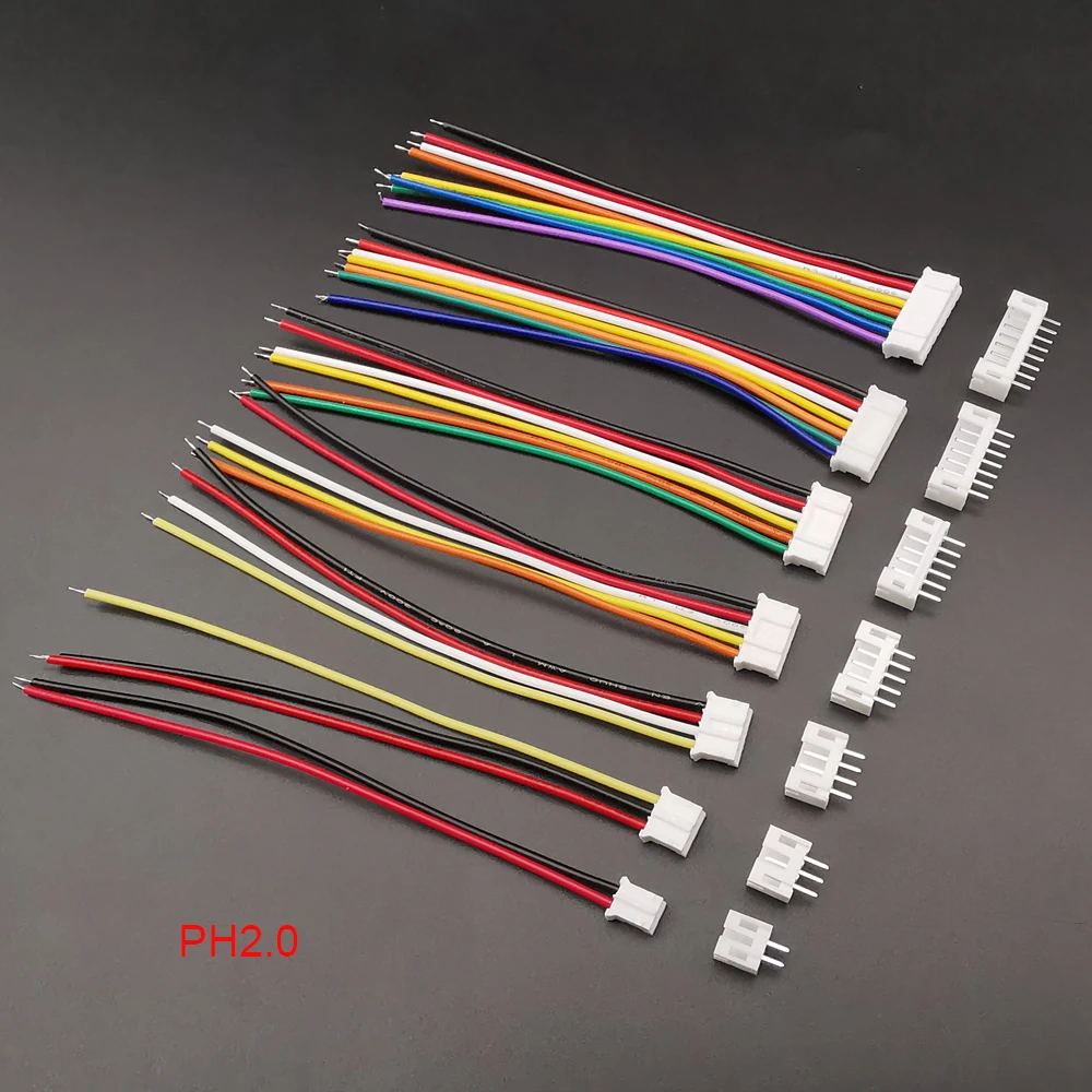 5 pares JST PH2.0 JST XH2.54 2,0mm 2,54mm conector hembra + conector macho con Cable 2 3 4 5 6 7 8 pines Cable con enchufe 10CM 20CM - imagen 3