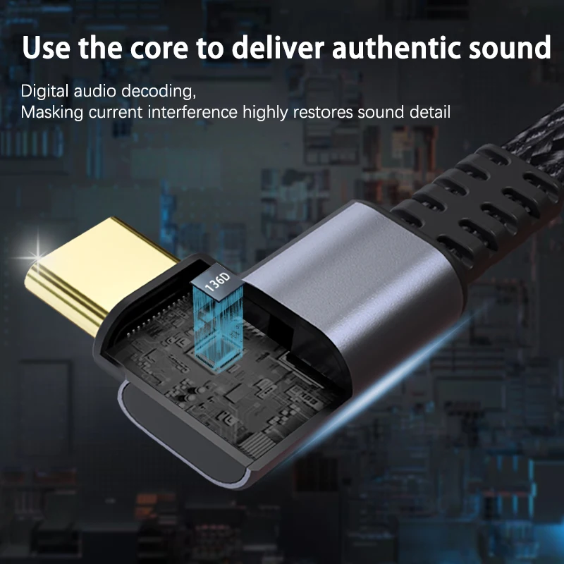 Cable adaptador de 90 grados tipo C a Jack de 3,5mm, USB C, amplificador de auriculares, convertidor para Samsung S22 Ultra Tab S6, Google, Xiaomi, Gamer - imagen 4