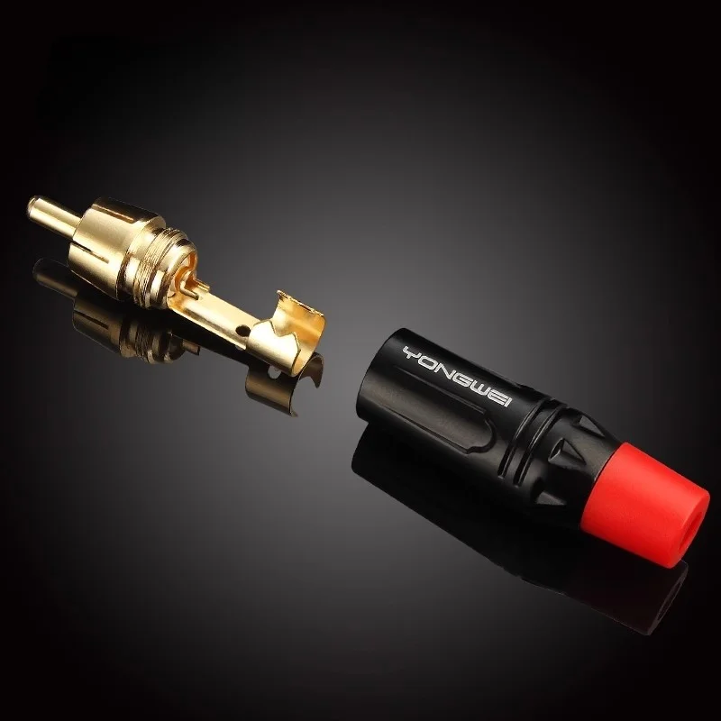 Conector RCA macho, conector de Audio, Terminal de auriculares para soldar altavoz, Cable de vídeo, micrófono, amplificador, sistema de sonido - imagen 3
