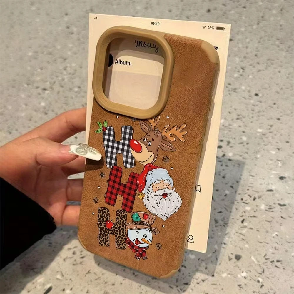 Funda de teléfono festiva con temática navideña para iPhone 16 11 13 12 14 15 Pro Max XS Max X XR 15PRO 16PRO 16PLUS, funda suave a prueba de golpes - imagen 5