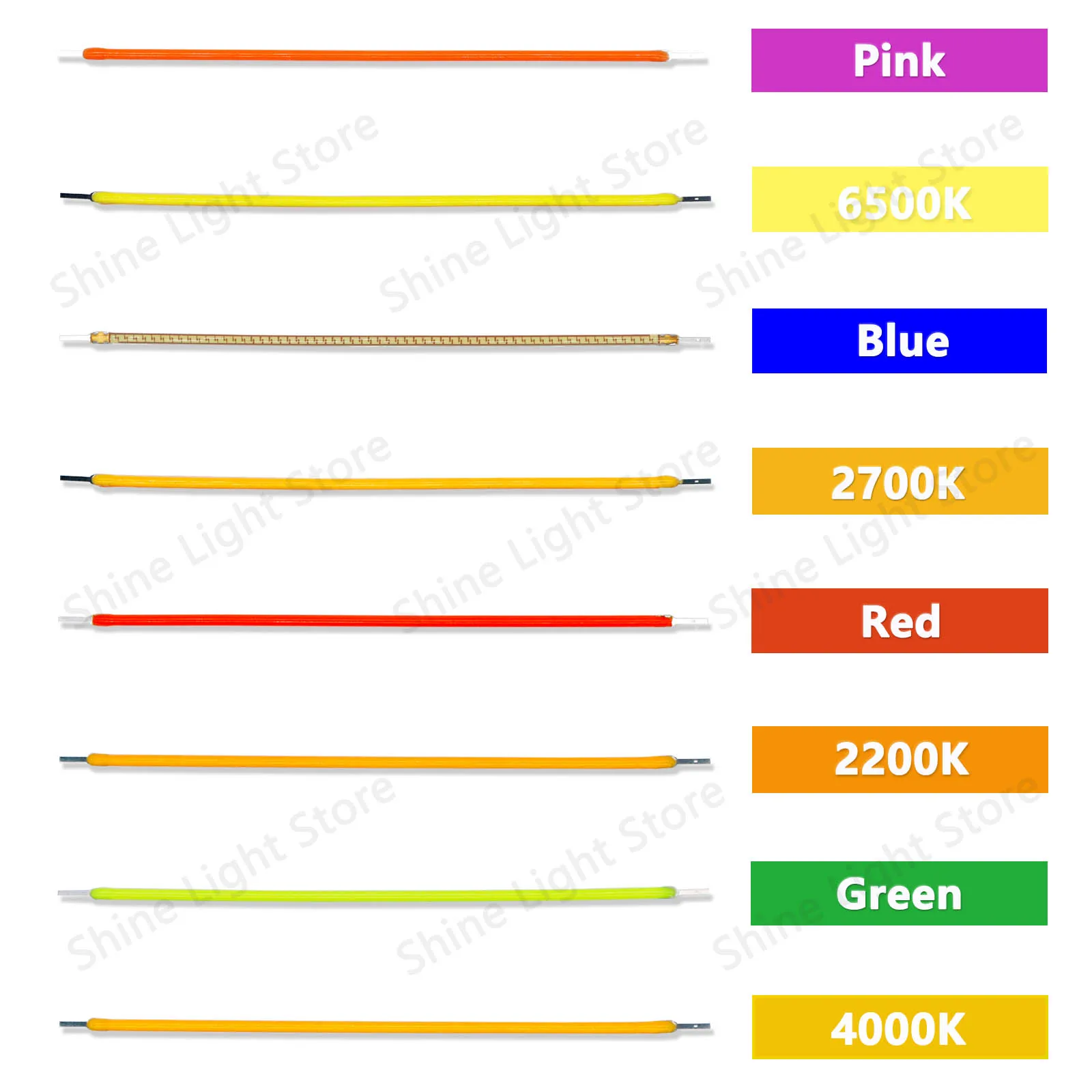 10 Uds filamento LED Flexible DC3V 450mm bombilla fuente de luz accesorios decoración Bar cafetería 2200k rojo verde azul rosa blanco - imagen 5