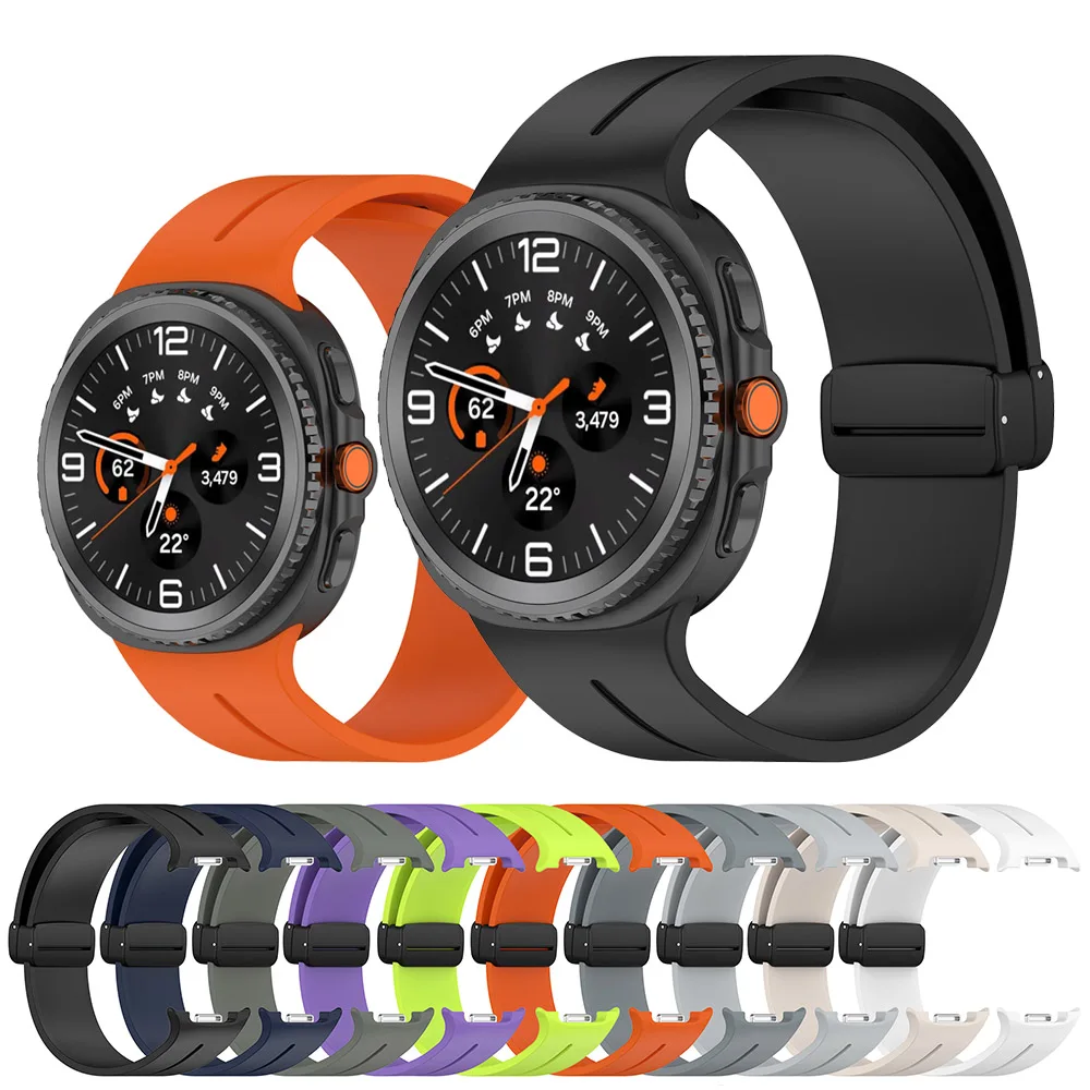 Correa de silicona para Samsung Galaxy Watch 8, accesorios de correa de 40mm y 44mm, pulsera de reloj inteligente para Samsung Galaxy Watch 8, banda clásica - imagen 2
