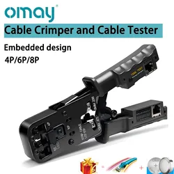 Kit Herramienta Ethernet 3 en 1 – Crimpadora, Probador y Cortador RJ45