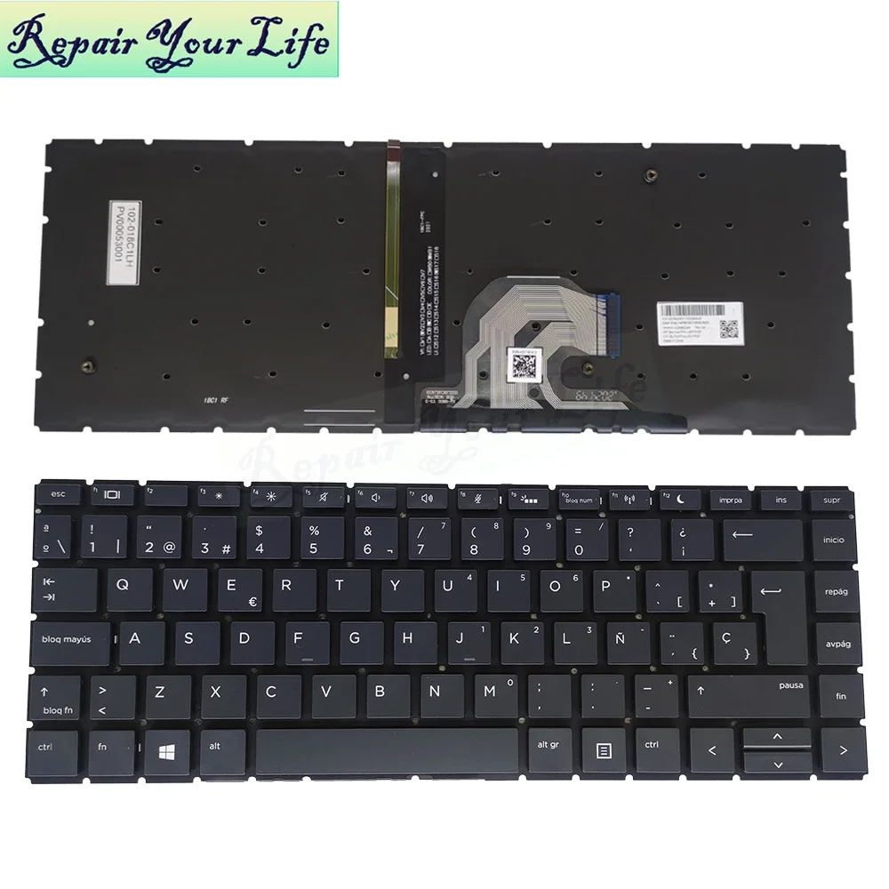 Teclado retroiluminado español de EE. UU. para HP ProBook 440 G6 445 445R G6 HSN-Q15C HSN-Q21C HSN-Q24C L38138-D61 teclados latinos SP LA nuevos