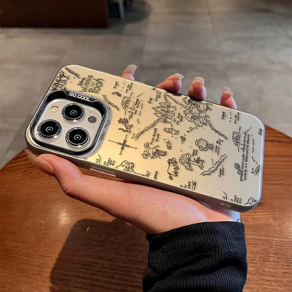 Funda de teléfono bonita Honey Winnie the Pooh para iPhone 16 15 14 13 12 11 Pro Max X XR XSMAX 8 7 Plus, funda trasera mate a prueba de golpes - imagen 4