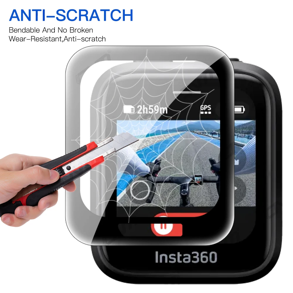 Protector de pantalla para Insta360 GPS Preview remoto Película antiarañazos para Insta360 GPS Película protectora de cobertura total (no vidrio) - imagen 3