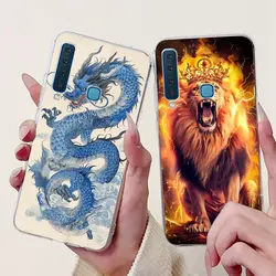 Samsung Galaxy A7/A9 2018 – Funda Silicona Transparente Mármol Flor