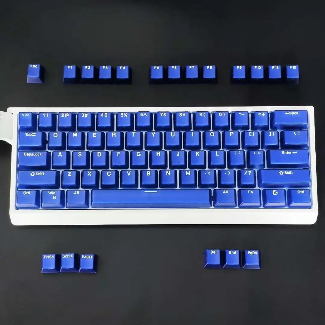 Teclas de pudín translúcido azul Klein de 114 teclas, teclas PBT retroiluminadas RGB, perfil OEM para interruptores MX, teclado de jugador - imagen 3