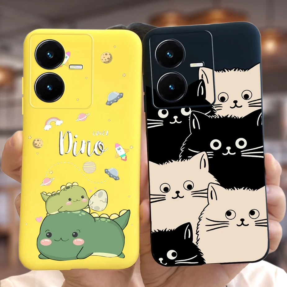 Funda de silicona suave para Vivo Y22, carcasa con dibujos animados de dinosaurios, para Y22s, V2206, V2207 - imagen 4