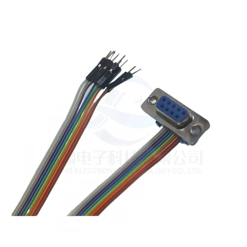 AISU Dupont cable de conversión de cobre puro, cabeza macho individual P 2,54 a FC10p/DB9 macho/hembra DB9, 30cm - imagen 2