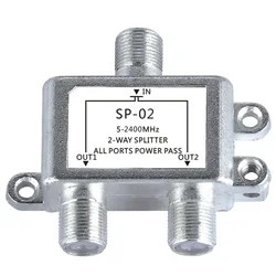 Divisor de Cable Coaxial SAT/ANT de 2 Vías, 5-2400 MHz