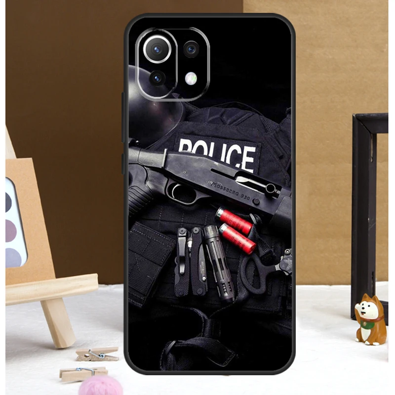 Funda con símbolo de policía para Xiaomi 14 15 Ultra 13T 14T 15T 17 Pro Max POCO F8 Ultra F5 F6 F7 X5 X6 X7 Pro - imagen 2