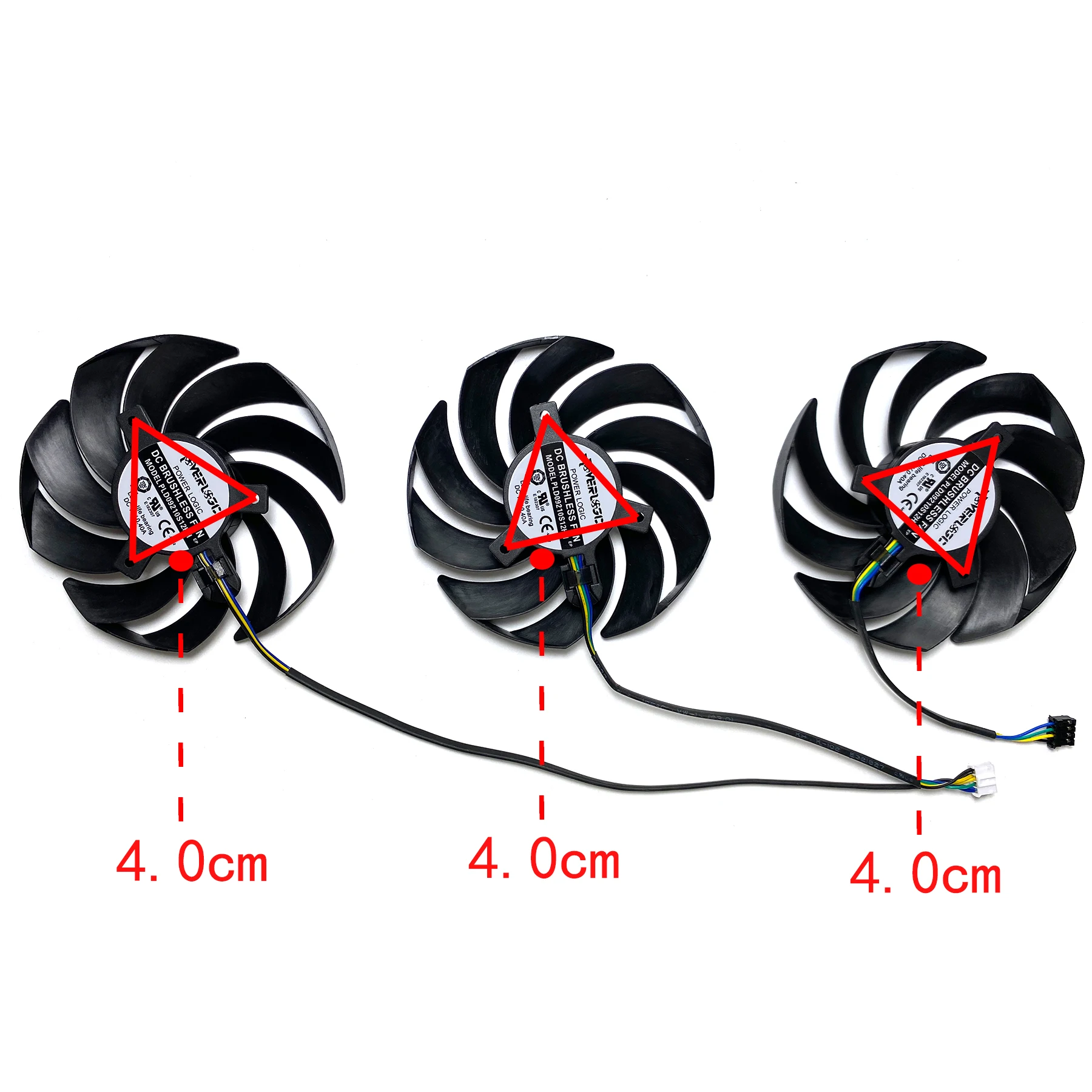 Ventilador de repuesto para tarjeta gráfica MSI Radeon RX7900XT 7900XTX GAMING TRIO CLASSIC, nuevo, PLD09210S12HH - imagen 3