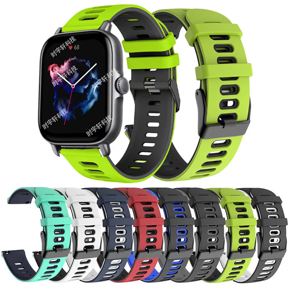 Correa de silicona de 20mm para Samsung Galaxy Watch 7, 6, 5, 4, Active2, 40mm, 44mm, para Galaxy Watch 3, 45mm/Gear S3, pulsera de 22mm - imagen 2