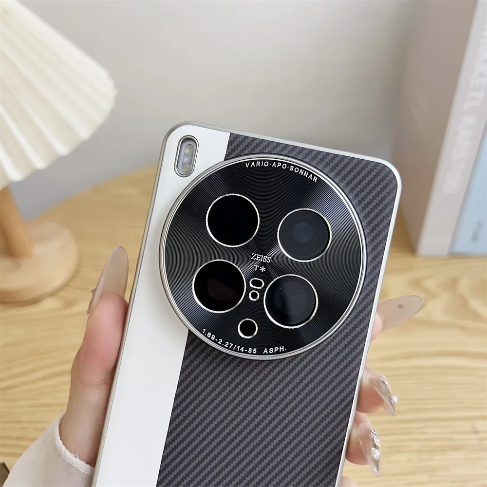 Para VIVO X200 Ultra funda de lujo PU de fibra de carbono funda protectora trasera para VIVO X200 Pro Mini X200Ultra carcasa de cubierta completa - imagen 4