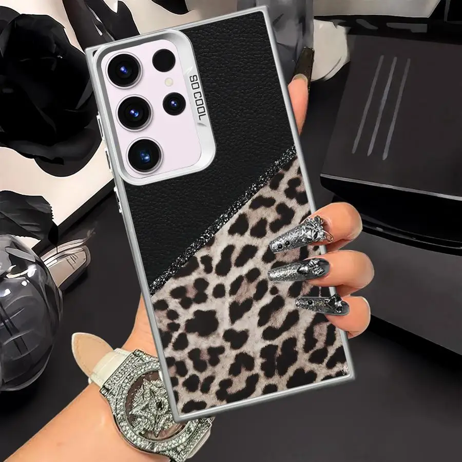 Funda trasera personalizada con estampado de leopardo para Samsung Galaxy S21 S23 S20 Plus S25 S24 FE S23 Note 20 Ultra S22 - imagen 2