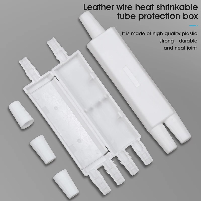 100 Uds 1 en 2 salida caja de protección de fibra óptica Cable de cuero Cable óptico Tubo termorretráctil caja protectora aislante de plástico - imagen 3