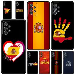Funda para teléfono Samsung Galaxy A17 A15 A13 A51 A71 A41 A31 A21S A07 A03S A05 A35 A55 A23 A25 A33 A53 A73 5G con diseño de la bandera de España