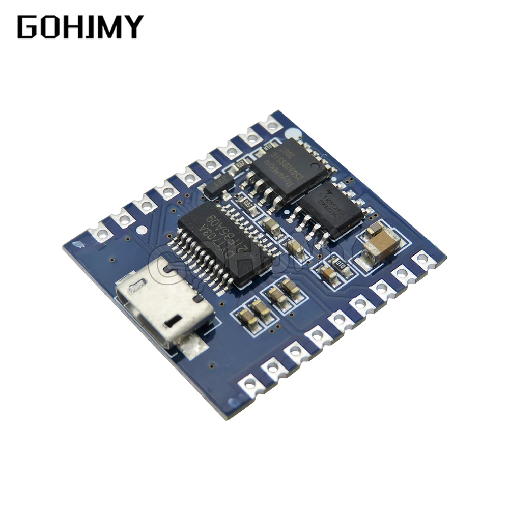 Mini módulo de reproductor de MP3, módulo de voz de DY-SV17F, reproducción de voz de 4MB, disparador IO, Control de puerto serie, descarga USB de pestañas