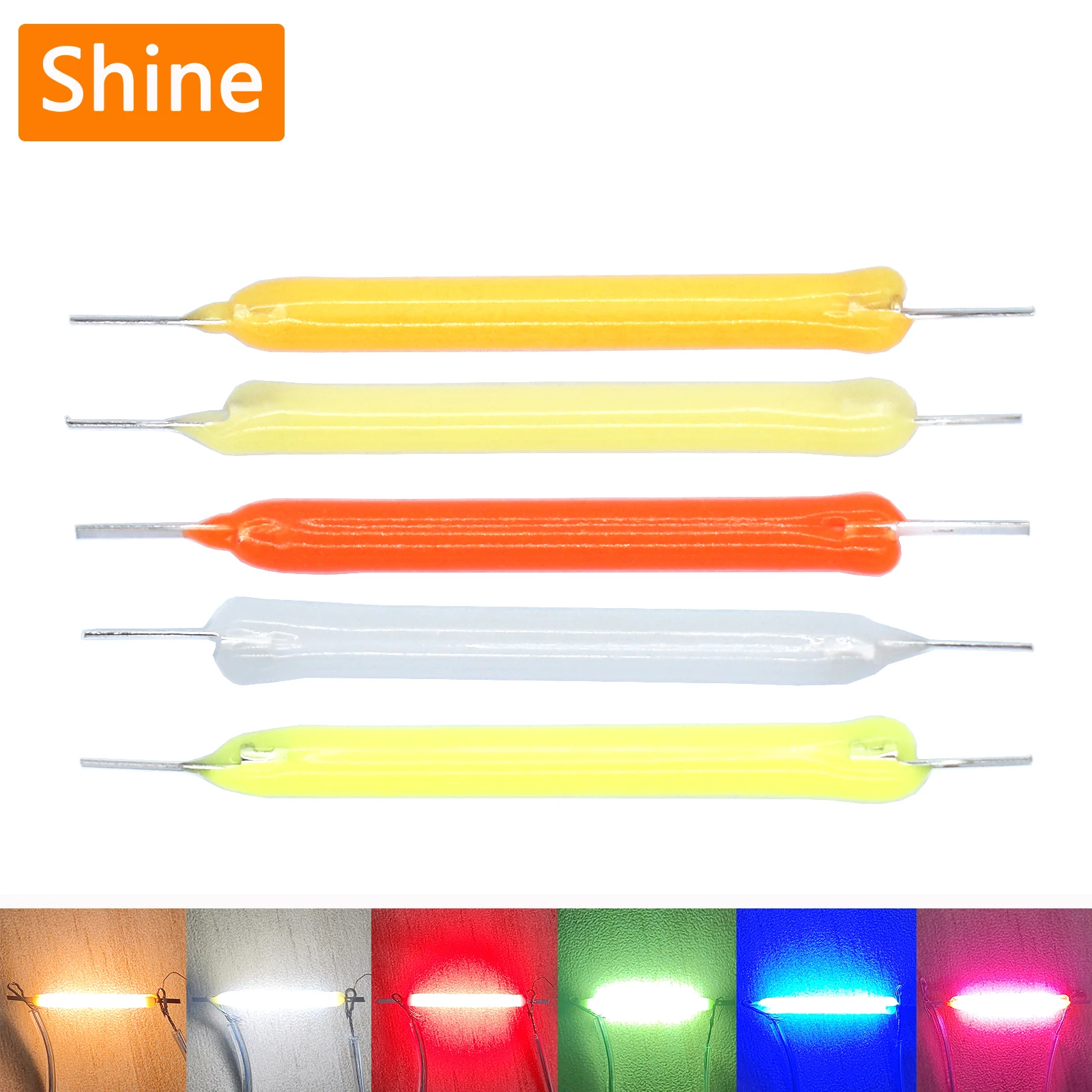 Filamento LED COB de 2200K para lámpara incandescente, piezas de bombilla Edison de 3V y 29mm, CC de 20 piezas, blanco, azul, rojo, verde y rosa, diodos - imagen 2