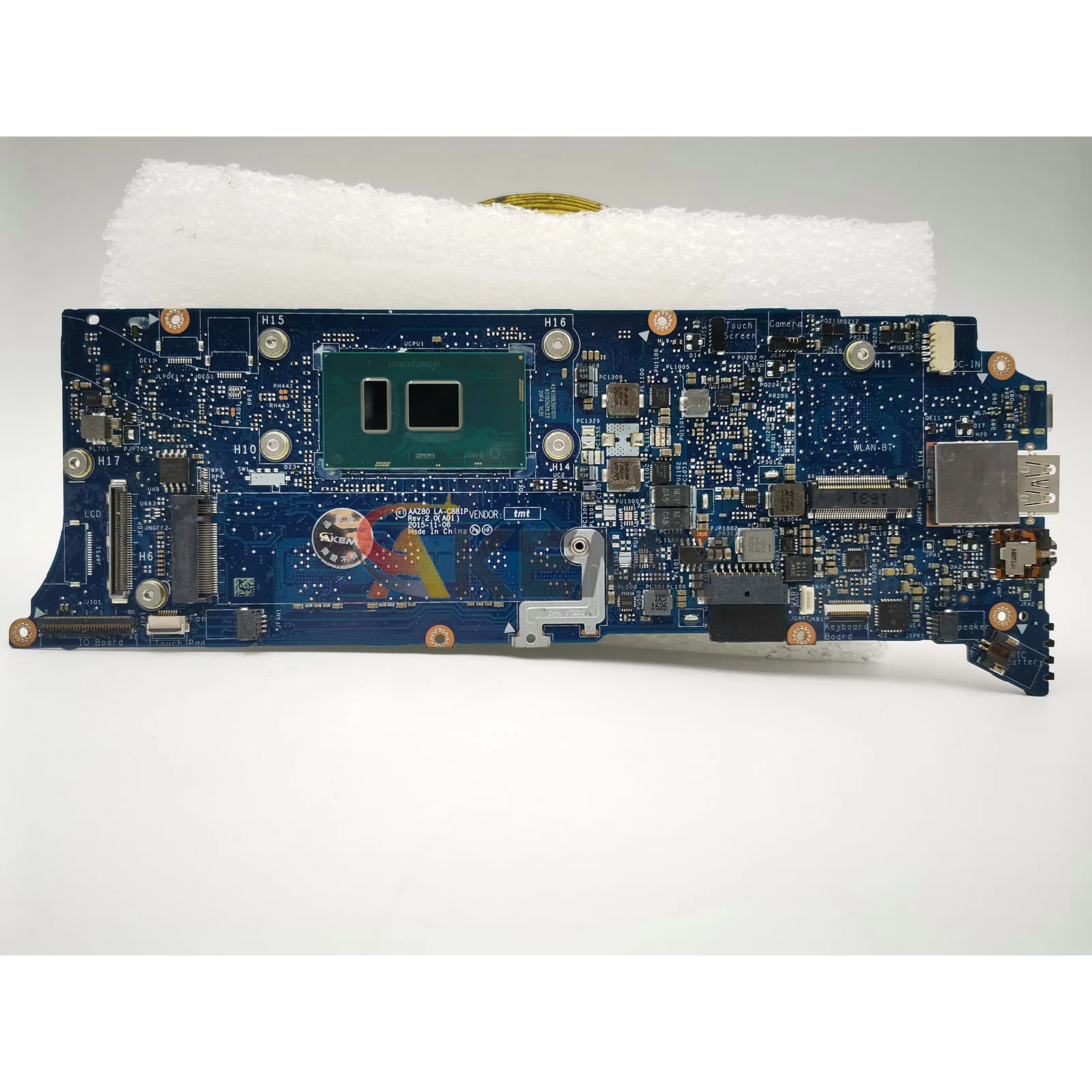 Para DELL XPS 13 9350 placa base de computadora portátil LA-C881P con CPU i5 i7 CN-078F9T 076F9T 0TG3CN 0H67KH 100% probado OK - imagen 3