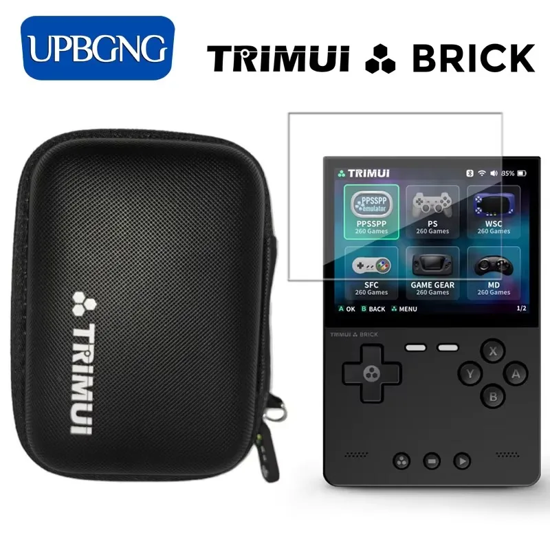 Bolsa para Trimui Brick Protector de pantalla cubierta EVA funda portátil para Trimui Brick TG3040 accesorios de película de vidrio templado