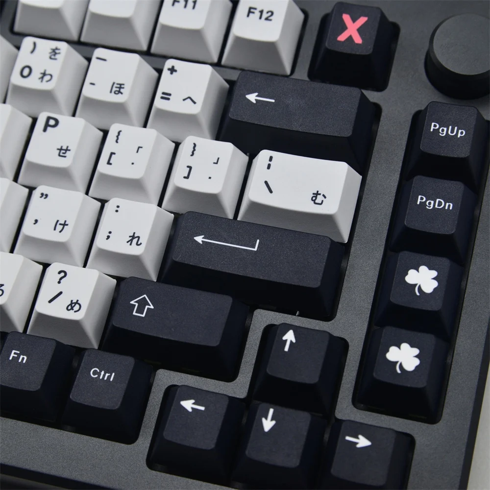 129 teclas GMK Minimal negro blanco teclas japonesas perfil Cherry PBT tinte sublimación Teclado mecánico Keycap para interruptor MX - imagen 5