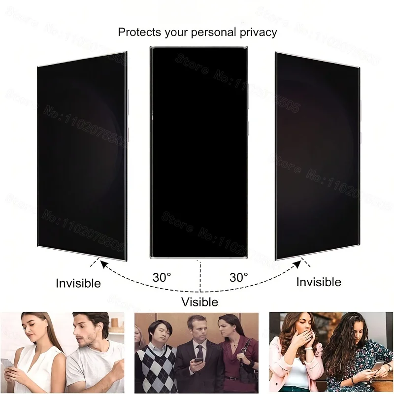 2-4 protectores de pantalla de vidrio templado para Samsung S22U\S23U\S25\S25Plus\S25U-película enfocada por privacidad antiarañazos de alta definición - imagen 3