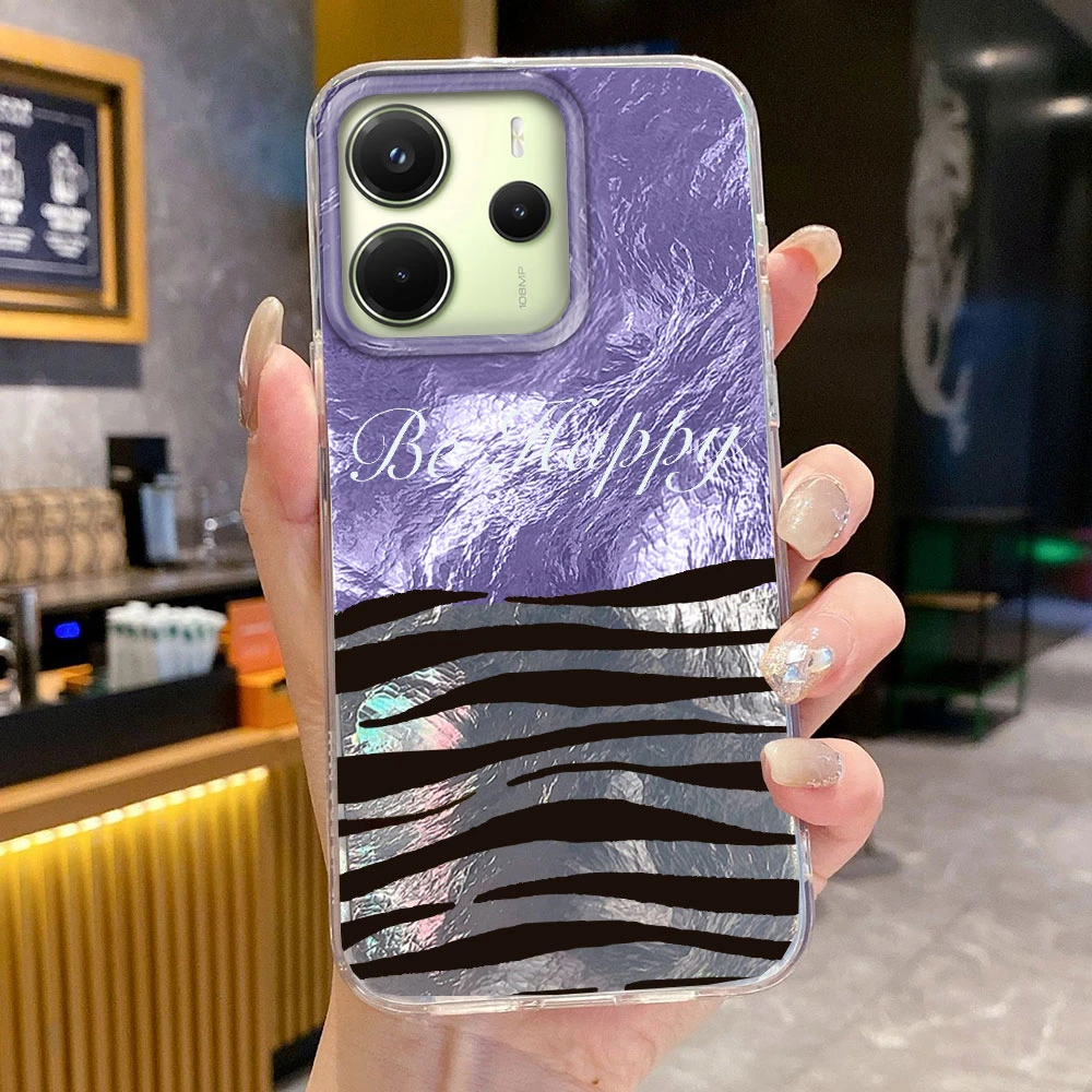 Funda de teléfono con patrón de rayas de leopardo rojo para Xiaomi Redmi Note 14 13 12 11 11S 10 10S 8 9 Pro 15C 9C 13C 14C A3 A3X 9C A1 - imagen 5