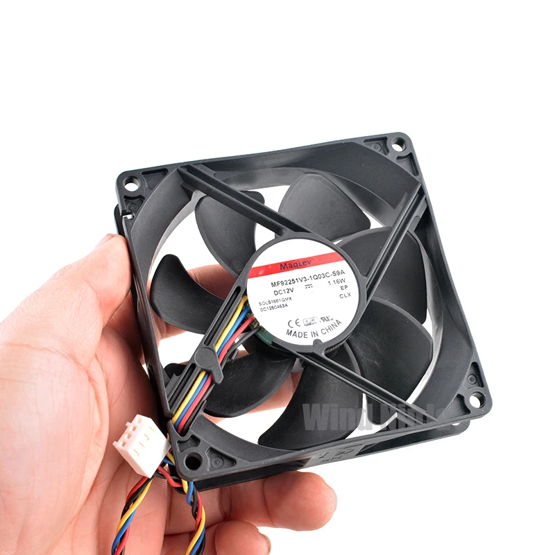 MF92251V3-1Q03C-S9A Ventilador de refrigeración silencioso 9,2 cm x 92 mm x 25 mm - DC12V 1,16 W 2600 rpm Enfriador de CPU con chasis de 4 pines para computadoras de escritorio - imagen 4