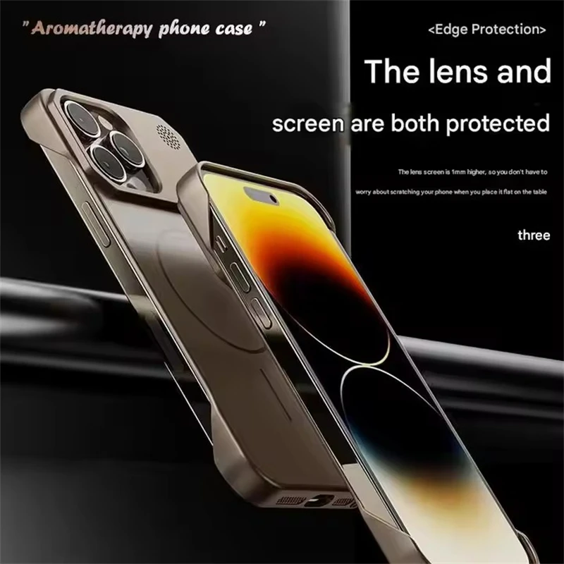 Fragrance Frameless Magnetic Hard Phone Case for Magsafe IPhone 16 15 14 13 12 Pro Max Plus 16Pro 15Pro Mag Safe Cover Accessory - imagen 3