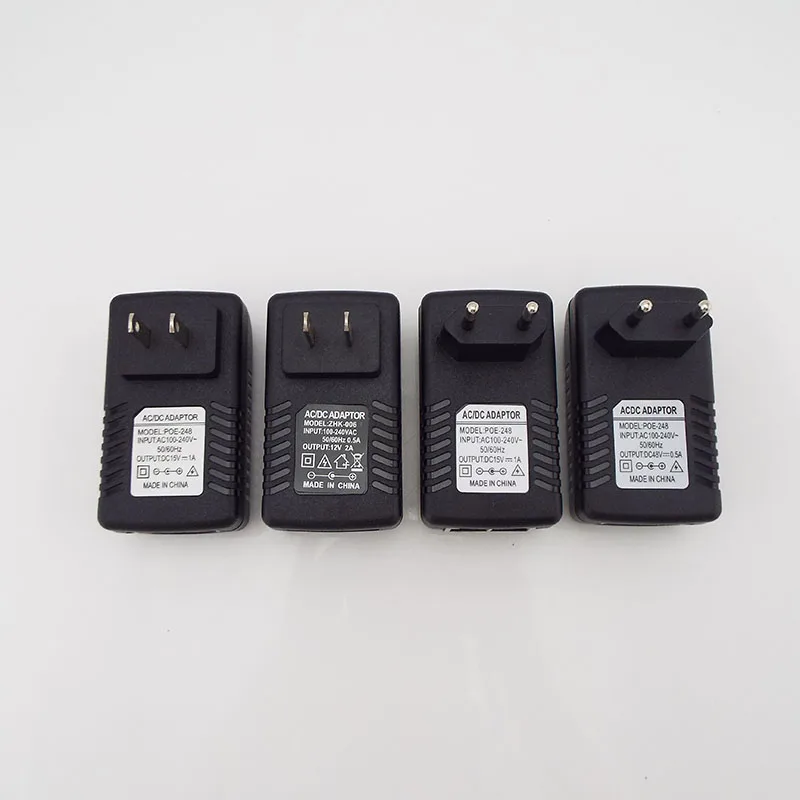 Inyector POE Ethernet CCTV adaptador de corriente 48V 0.5A 15V 1A 12V2A 24V 1A para cámara IP interruptor POE adaptador de fuente de alimentación opción UE/EE. UU. - imagen 2