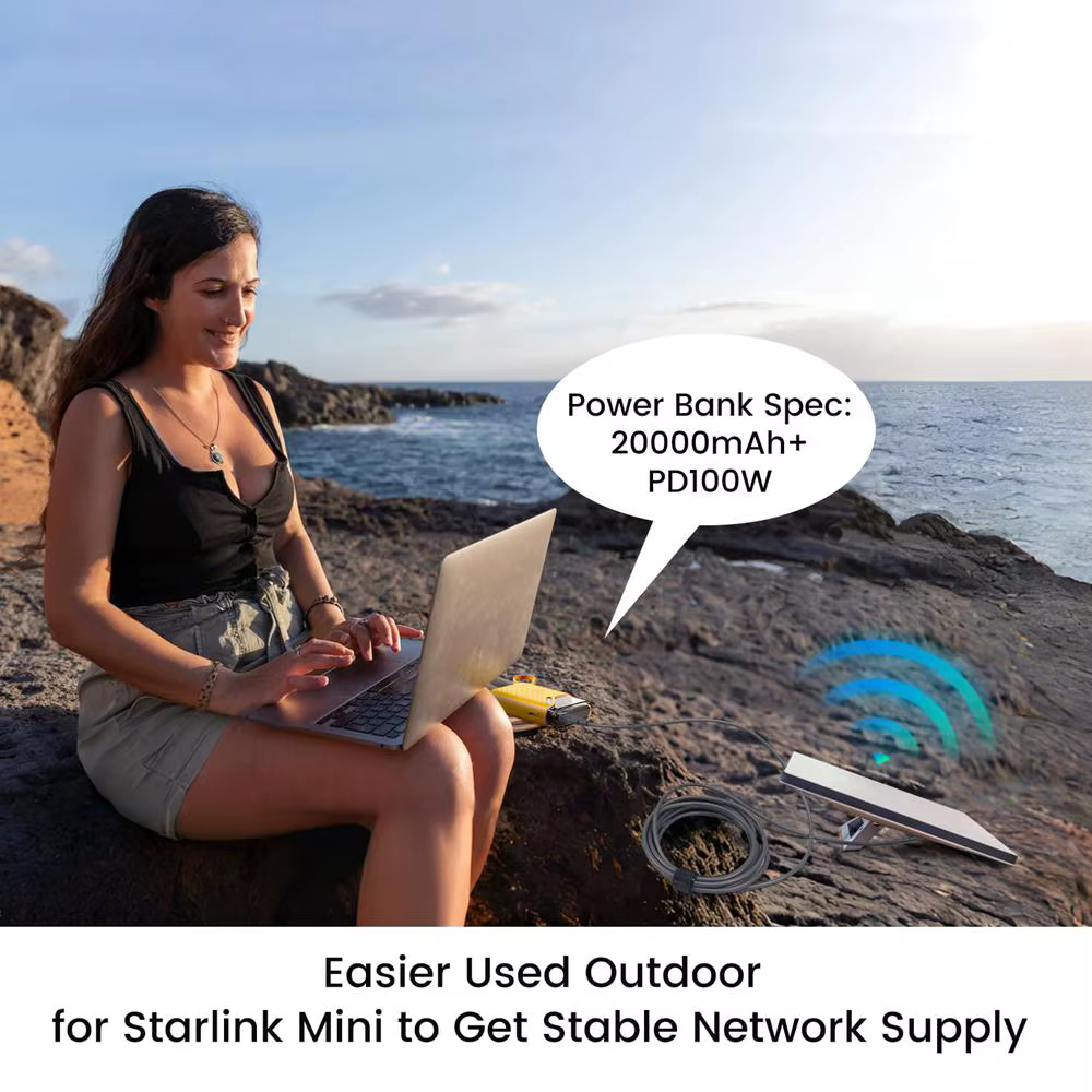 Adaptador USB-C a DC5521 para Starlink Mini – Carga Rápida - imagen 4