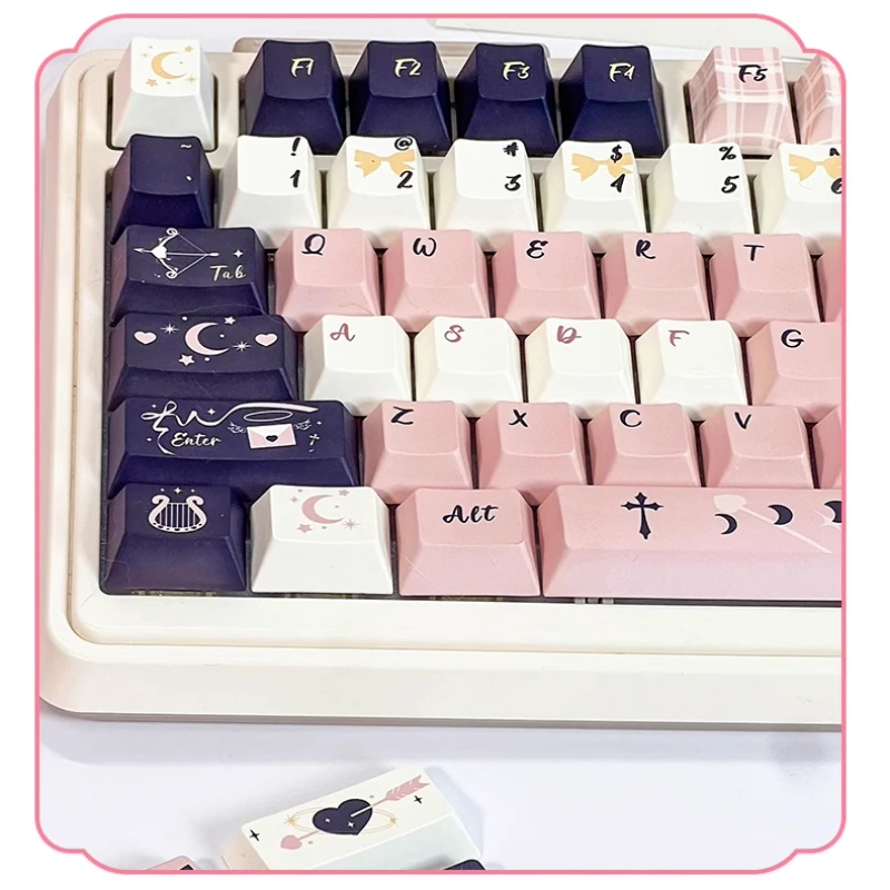 Juego de teclas con tema The Poem of Loving God, perfil de cereza PBT, teclas originales personalizadas hechas a mano para accesorios de teclado mecánico - imagen 5